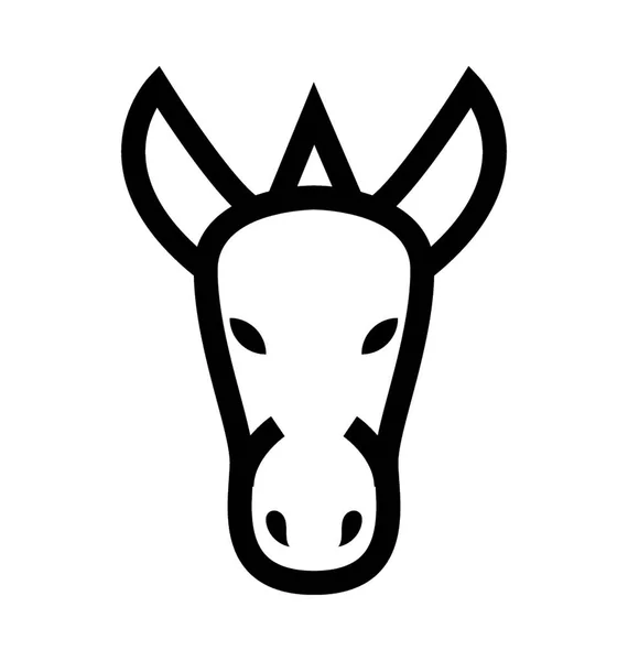 Icono del vector de la jirafa — Vector de stock