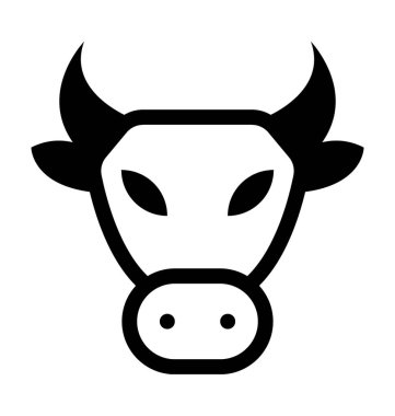  İnek vektör simgesi