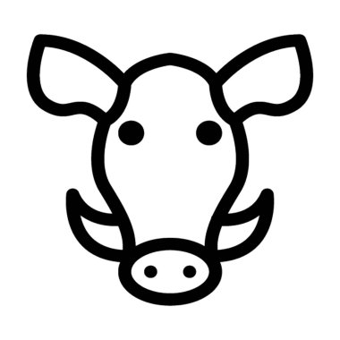  Öküz vektör simgesi