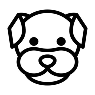  Bulldog vektör simgesi