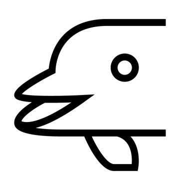  Yunus yüz vektör simgesi