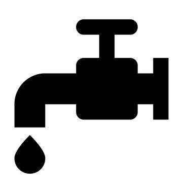  su musluğu vektör simgesi