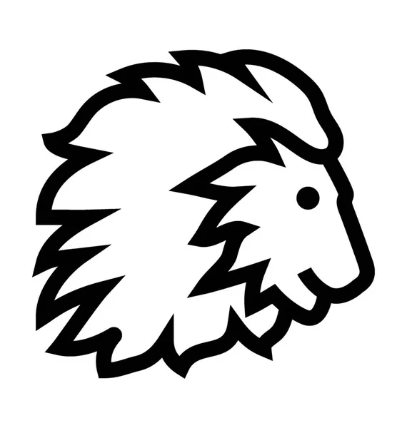 Lion Vector Icon — Stock Vector