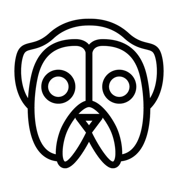 Bulldog Vector Icono — Archivo Imágenes Vectoriales