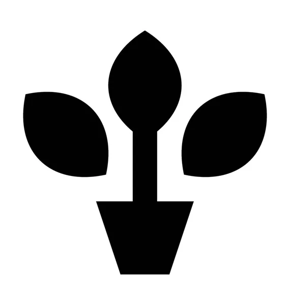 Topfpflanzenvektorsymbol — Stockvektor