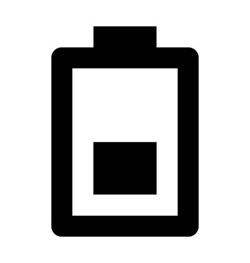  Yarım pil vektör simgesi