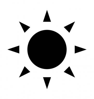  Güneş vektör simgesi 