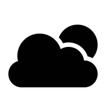  Ay bulut vektör simgesi olan