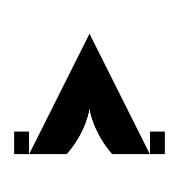  kamp çadırı vektör simgesi