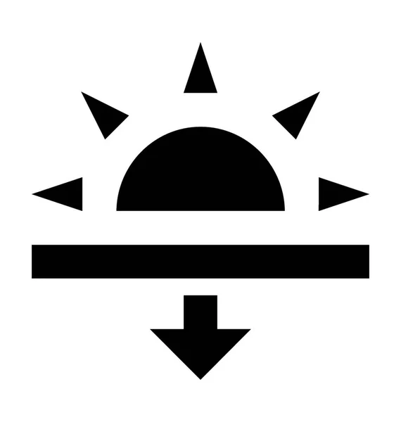 Sunset Vector Icon — Stock Vector