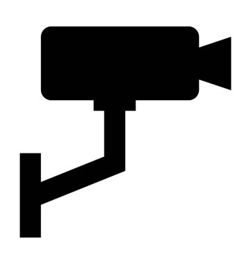  Güvenlik kamerası vektör simgesi