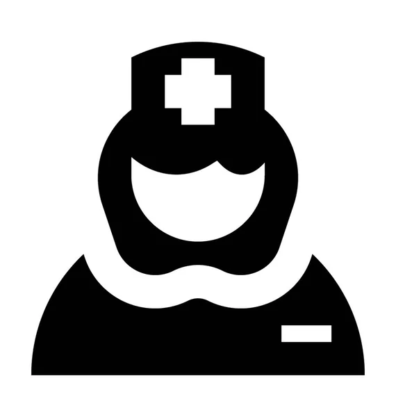 Ícone do Vetor de Enfermeira — Vetor de Stock