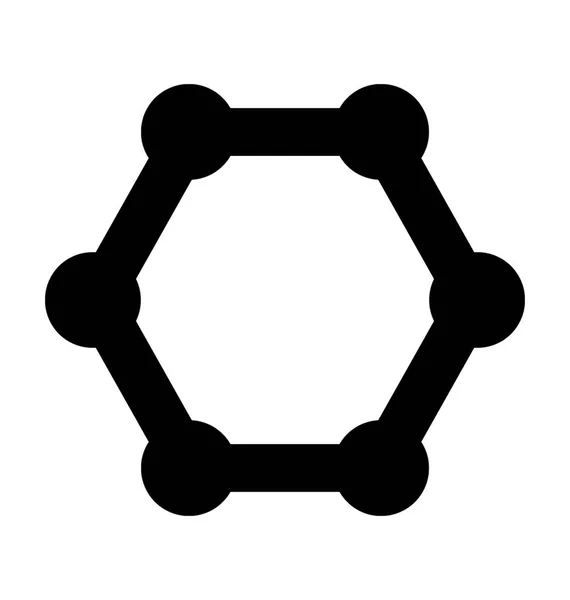 Icono de vector molecular — Vector de stock