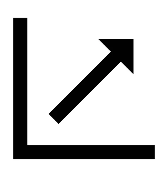 Tillväxt diagram vektor symbol — Stock vektor