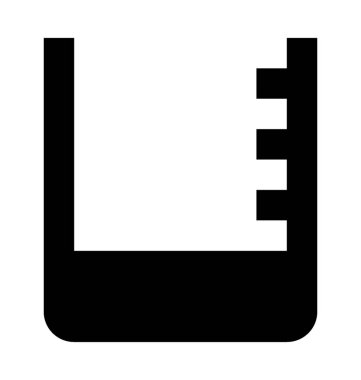  Ölçüm kabı vektör simgesi