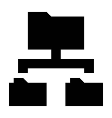  Klasör hiyerarşisi vektör simgesi