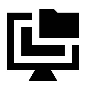  Bilgisayar klasör vektör simgesi