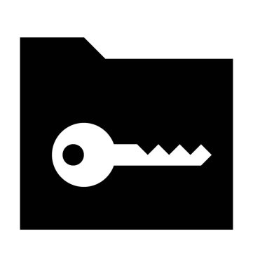  Klasör erişim vektör simgesi