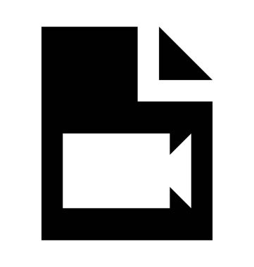  Video dosyası vektör simgesi