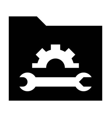  Klasör ayarı vektör simgesi