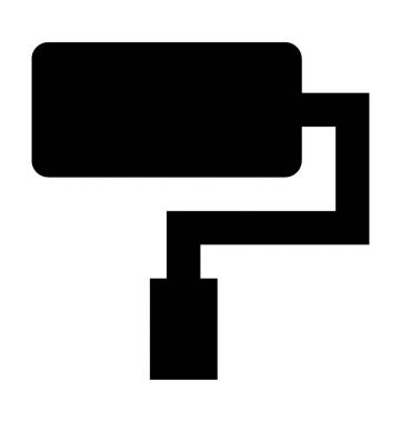  boya silindiri vektör simgesi 