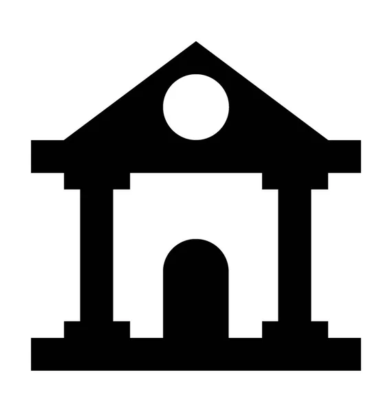 Scuola costruzione vettoriale icona — Vettoriale Stock