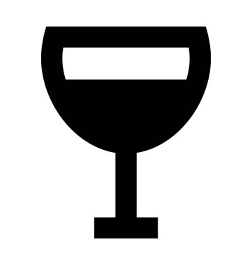  şarap cam vektör simgesi