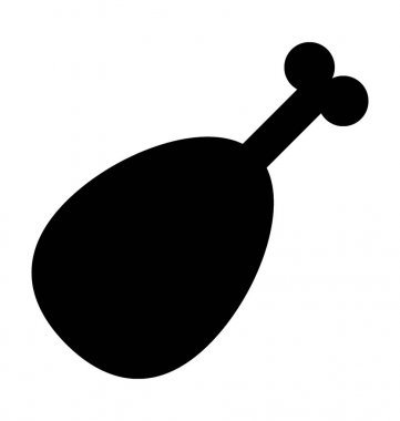  Tavuk parçası vektör simgesi