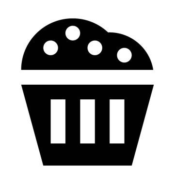  cupcake vektör simgesi