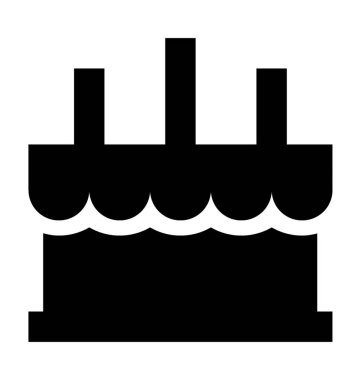  Doğum günü pastası vektör simgesi