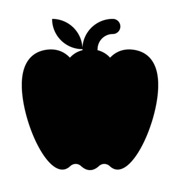 Apple vektör simge yiyecek ve içecek satırı vektör simgesi.