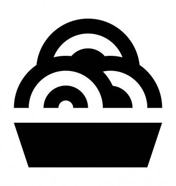 Kızarmış yumurta vektör simge yiyecek ve içecek satırı vektör simgesi.