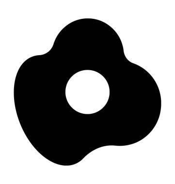 Kızarmış yumurta vektör simge yiyecek ve içecek satırı vektör simgesi.