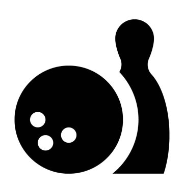  Bowling oyun vektör simgesi