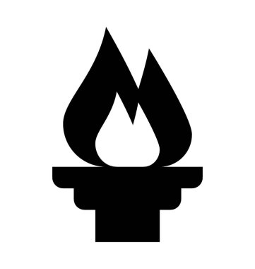  Olimpiyat meşalesinin vektör simgesi