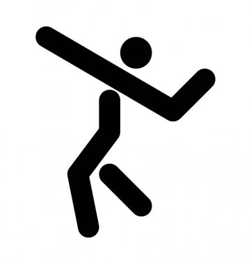  Topa vuran oyuncu vektör simgesi