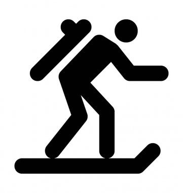  Kar buz pateni vektör simgesi