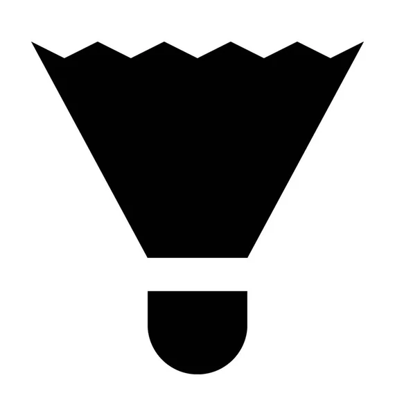 Shuttlecock Vector Icono — Vector de stock