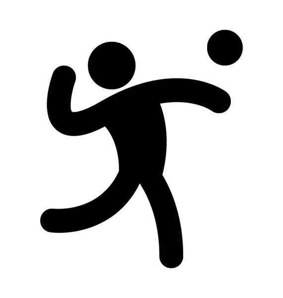 Jugador de voleibol Vector Icono — Vector de stock