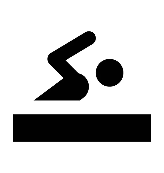 Ícone do vetor nadador — Vetor de Stock