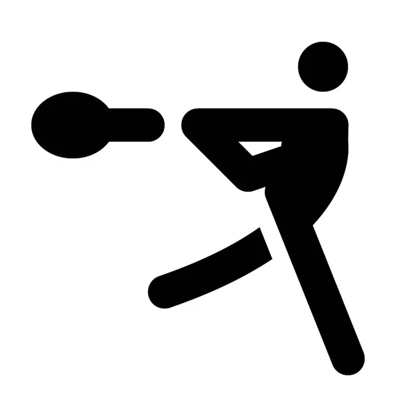 Tennis speler vector pictogram — Stockvector