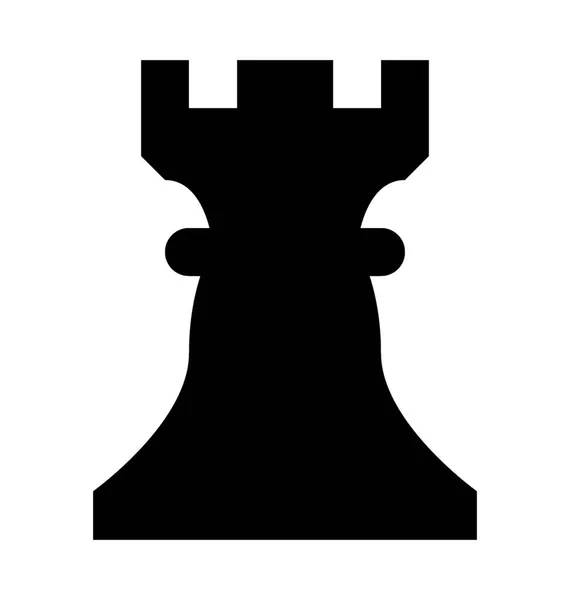 Icona vettoriale della torre degli scacchi — Vettoriale Stock