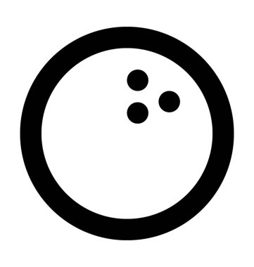  bowling topu vektör simgesi