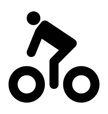  Bisikletçi vektör simgesi