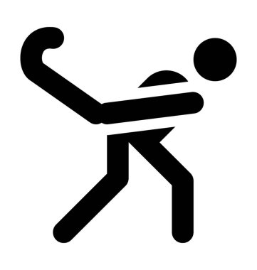  Hokey oyuncu vektör simgesi