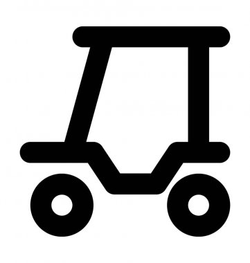  Golf arabası vektör simgesi