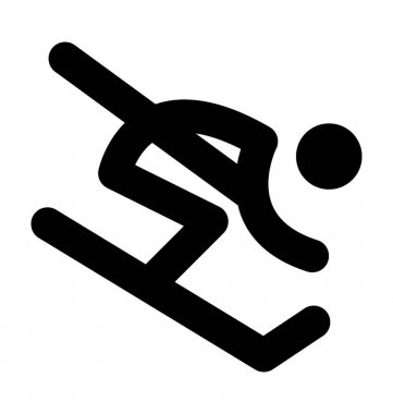  Kayakçı vektör simgesi