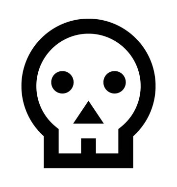  Kafatası vektör simgesi