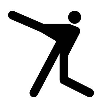  Topa vuran oyuncu vektör simgesi