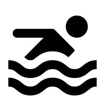  Yüzücü vektör simgesi